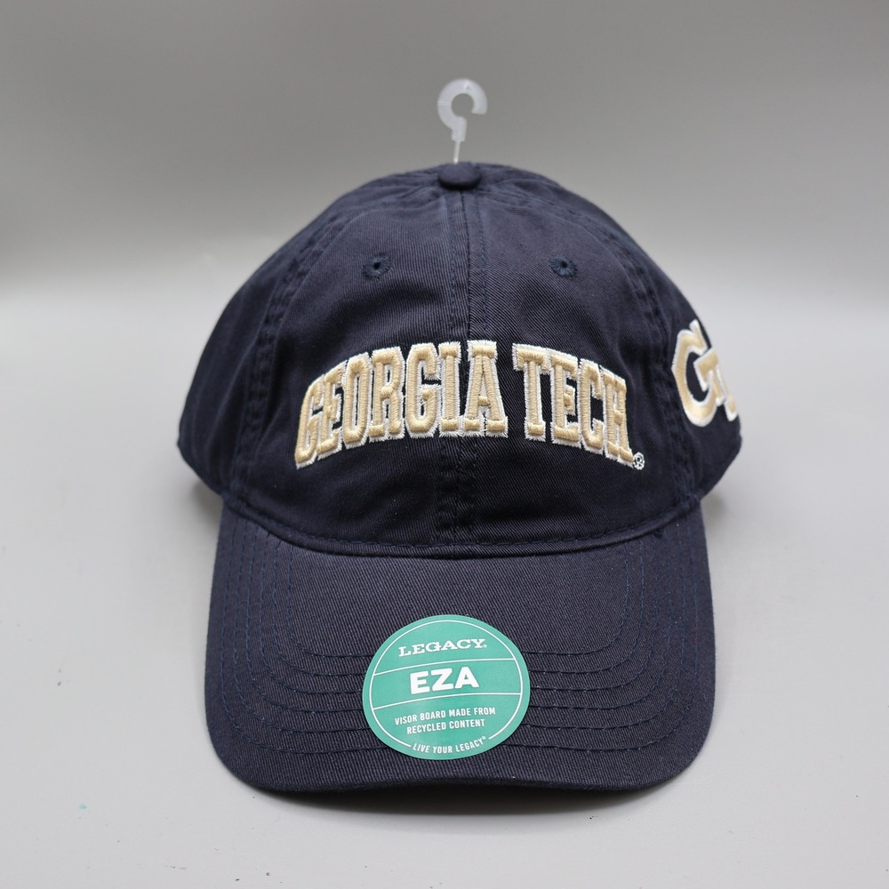 Legacy Georgia Tech Yellow Jackets EZA Navy Blue Adjustable Hat Recycled Visor